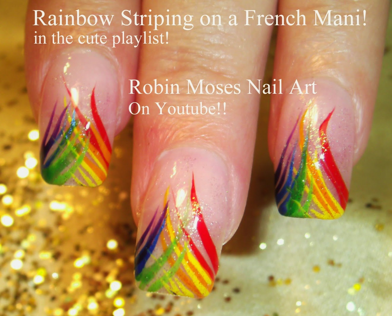 5. Rainbow French Tip Nail Design - wide 1