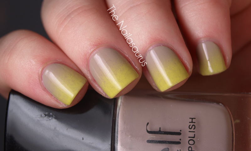 Neutral Pastel Gradient Nails Ombre Nail Art