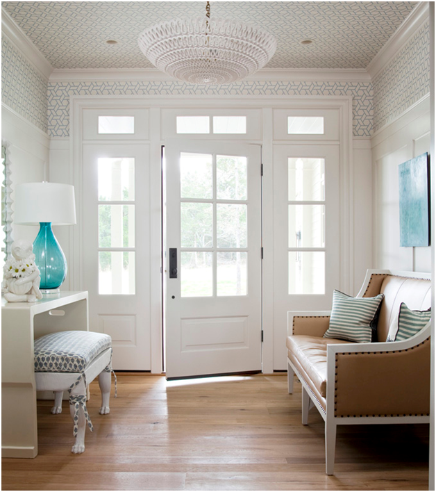 Wallpapered Ceilings Essence Design Studios, LLCEssence Design