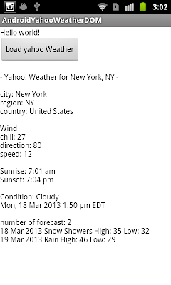 Example to start AsyncTask when button clicked