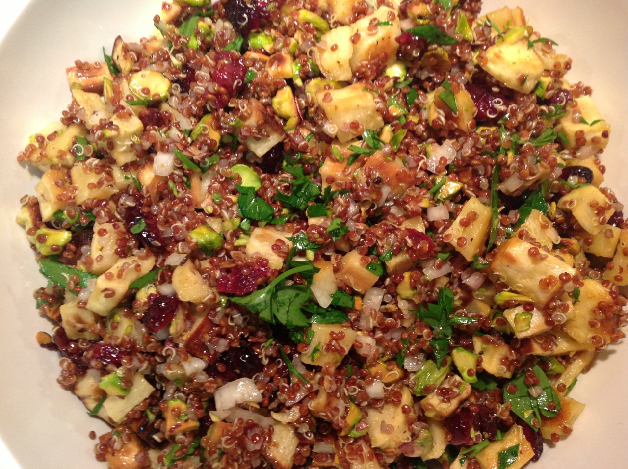 Cook In / Dine Out Roasted ParsnipQuinoa Salad with ShallotLemon