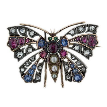 Broche vitoriano - Borboleta