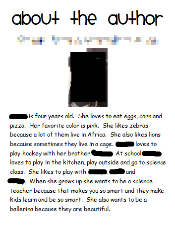 Children's book author bio examples picture