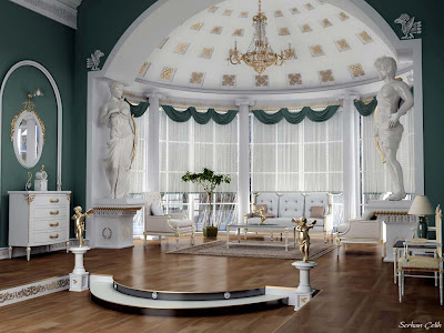 calm classic luxury living room