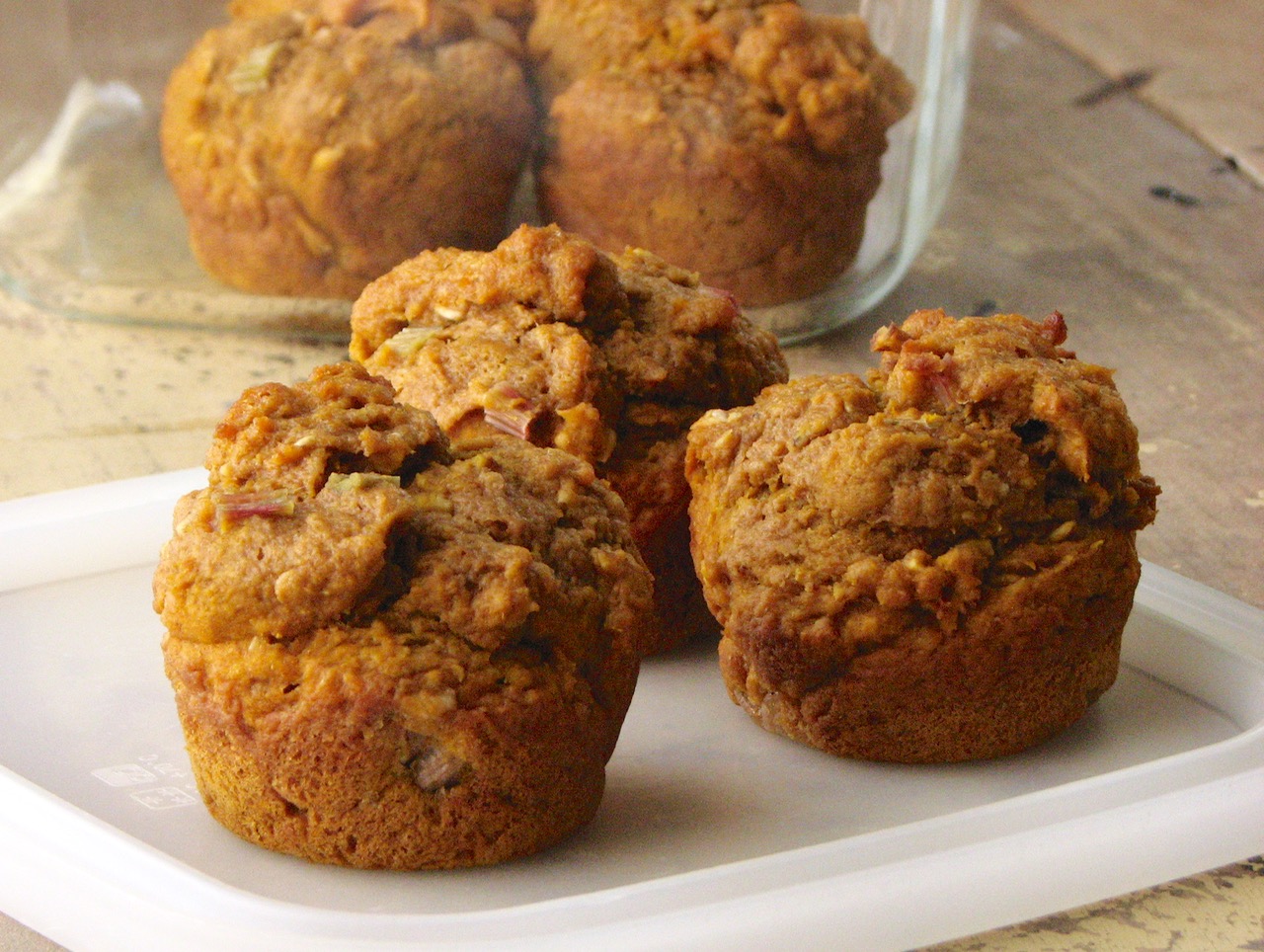Delectably Mine Whole Grain Pumpkin Spice Muffins