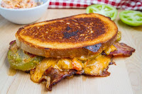 photo - sandwich with Bacon and Fried Green Tomato Pimento Grilled Cheese
