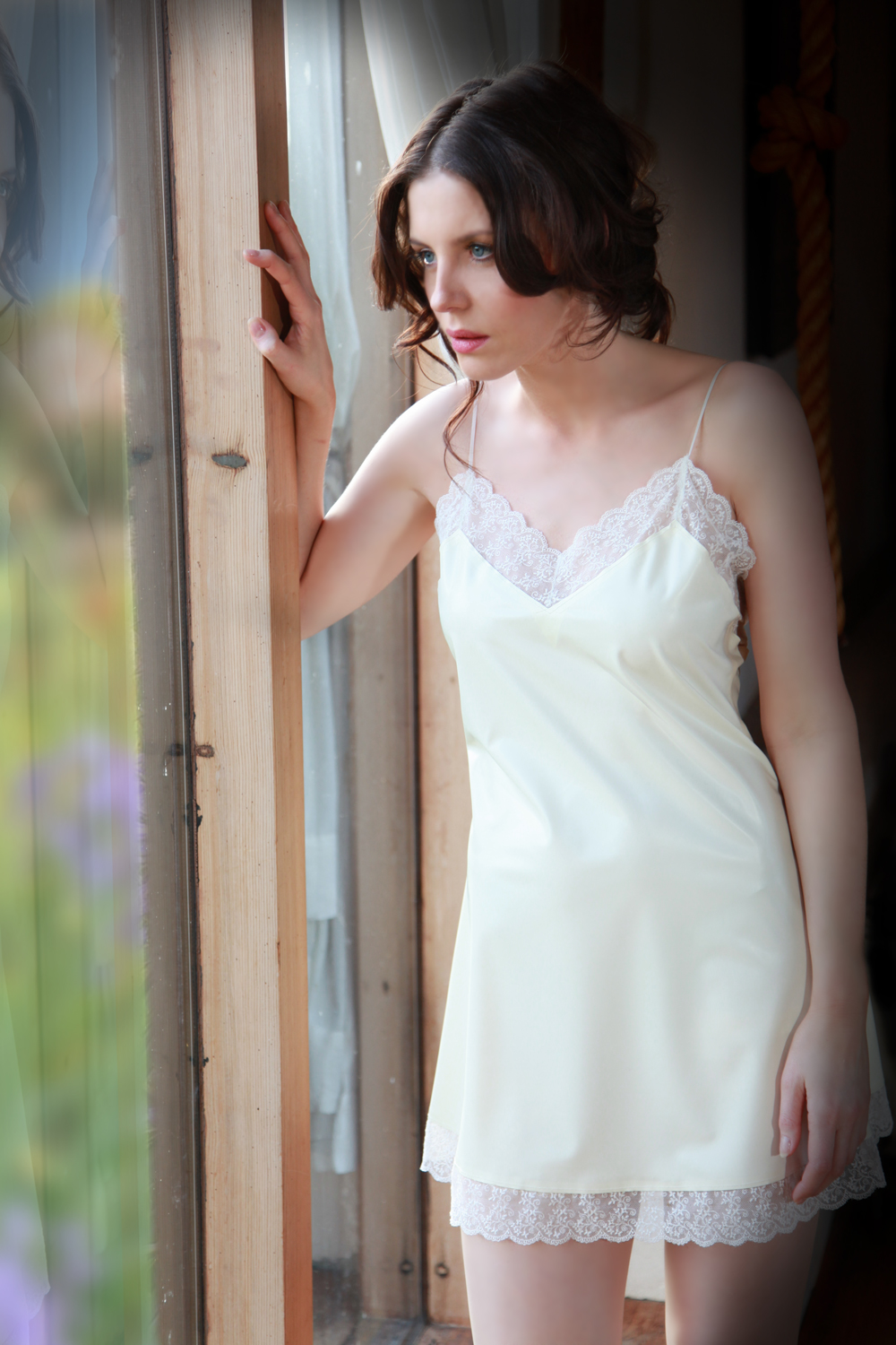 Сорочка Obsessive Sharlotte chemise, Чёрный, L/XL Obs_Sharlotte chemise L/XL - Obsessive - Сорочки, комбинации - Купить