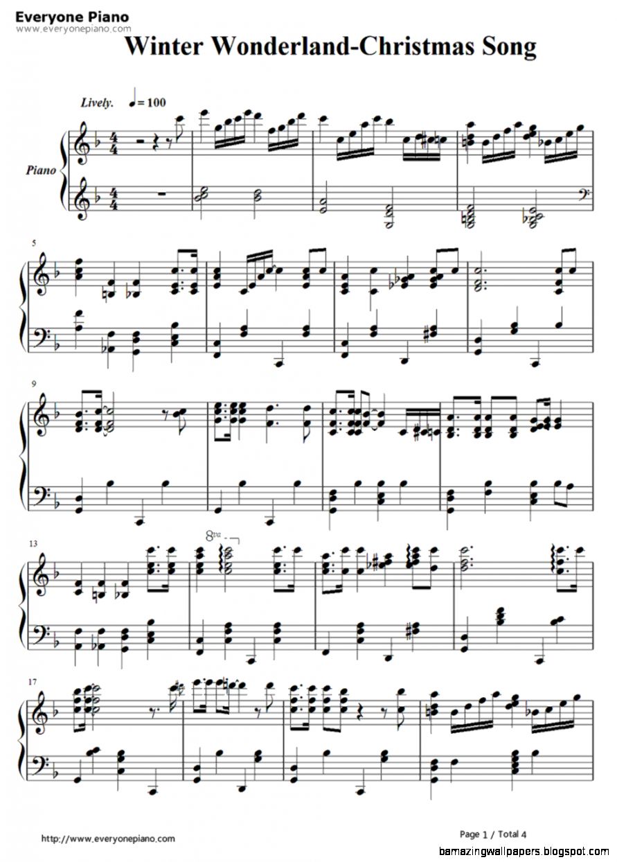 Winter Wonderland Christmas Song Stave Preview 1 Free Piano Sheet Winter Wonderland Christmas Song Stave Preview 1 Free Piano Sheet