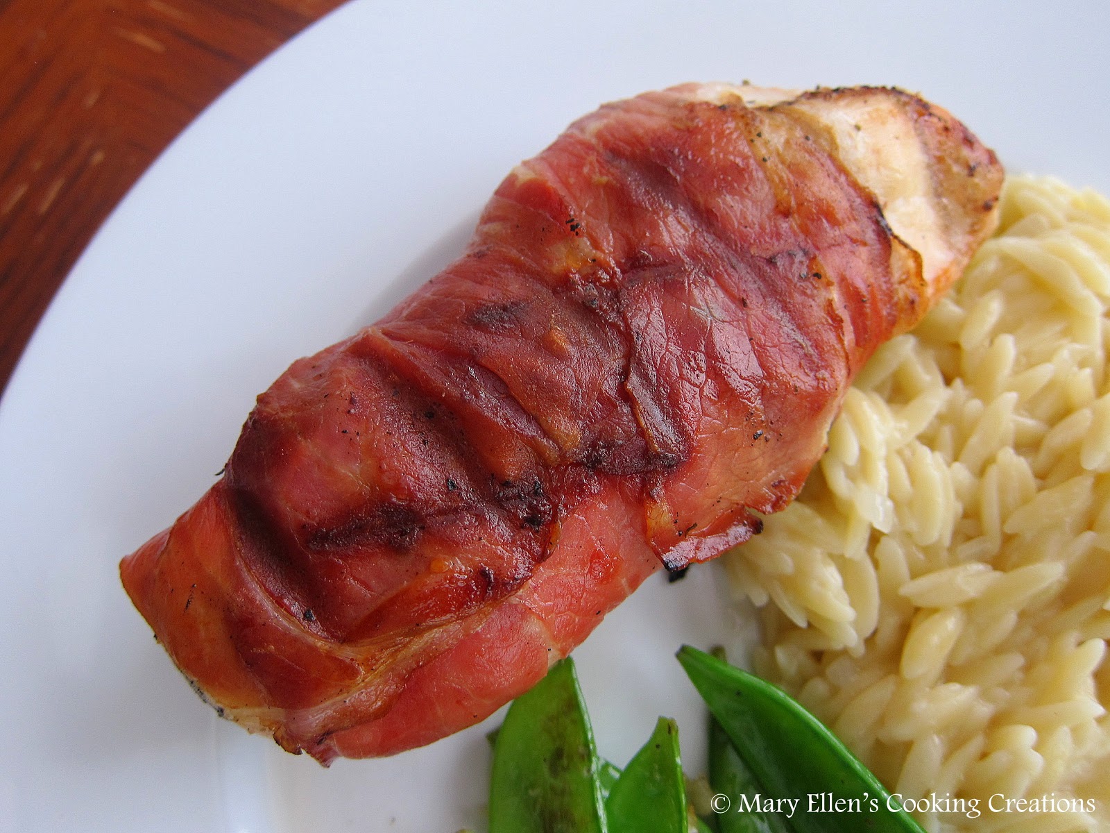 Mary Ellen's Cooking Creations Grilled Prosciutto Wrapped Chicken