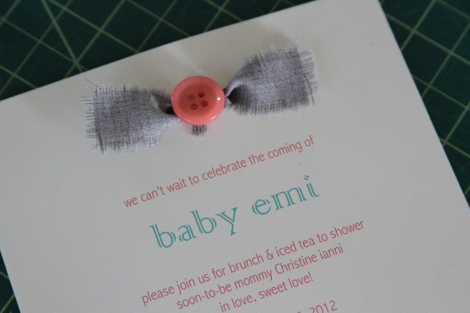 by way of ney DIY baby shower invitation [cute as a button]