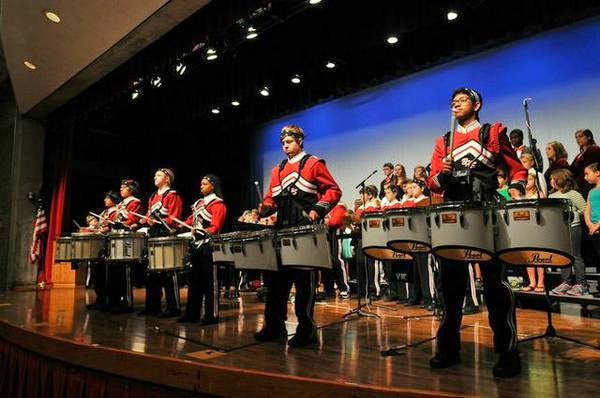 BHS Drumline Performing at the community forum