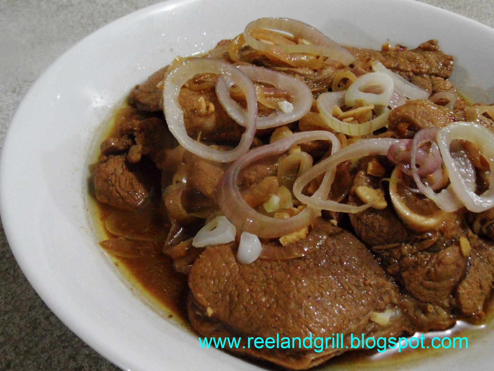 Reel and Grill Pork Bistek Tagalog (Pork Steak Filipino Style)