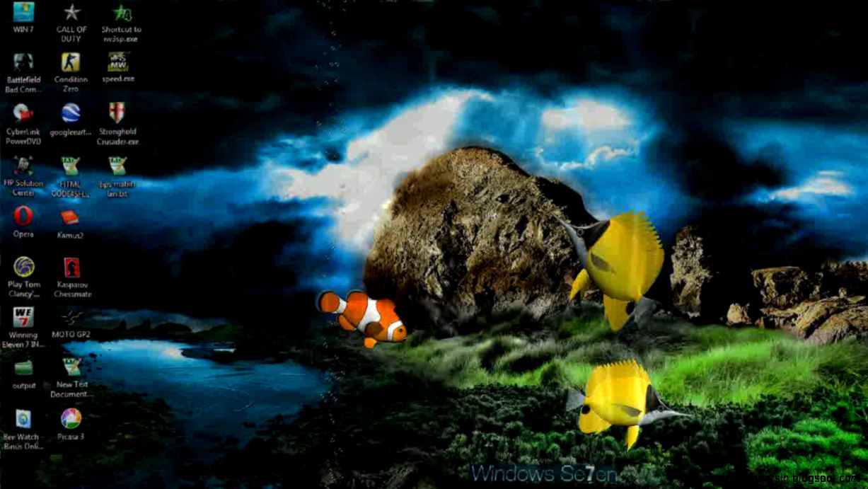 Moving 3D Desktop Aquarium Screensaver Moving 3D Desktop Aquarium Screensaver