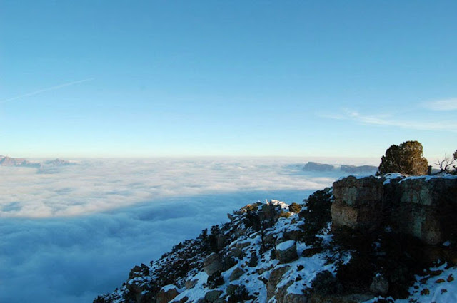 Cada 10 años un río de niebla llena el Gran Cañón.