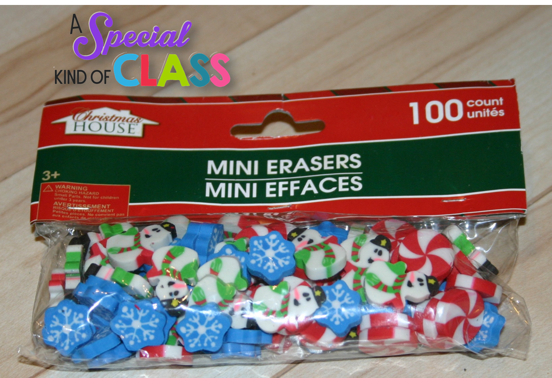 A special kind of class 5 Ways to use Christmas Erasers in your math