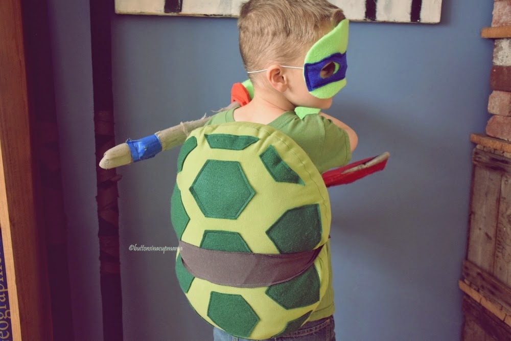 Buttons in a cup mama: Costume de tortue ninja