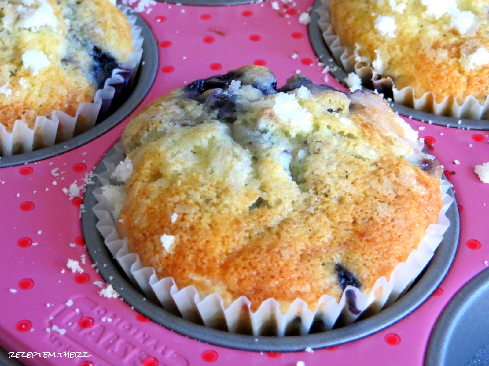 Rezepte mit Herz Blueberry Muffins a la Starbucks