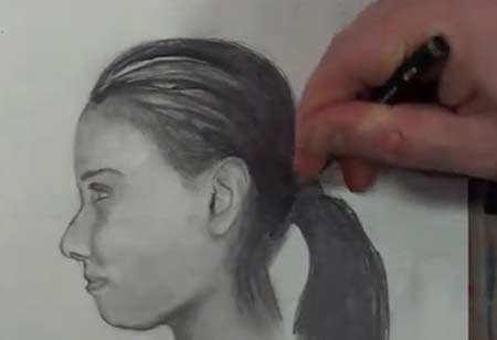 Part 4 - How to Draw Female Head From Side