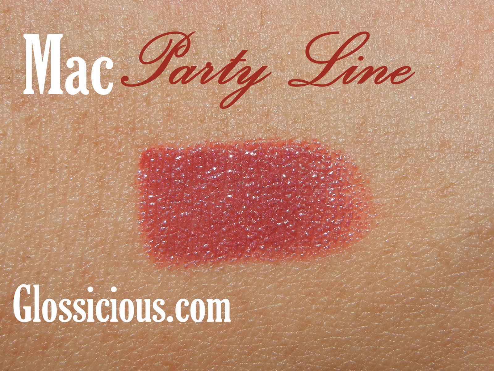 MAC Cremesheen lipstick Party Line Lip Swatch Glossicious by Sarah
