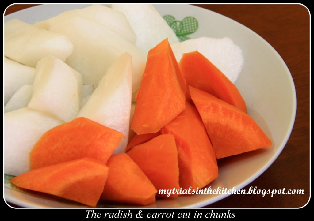 My Trials in the Kitchen Radish & Carrot Chicken Soup