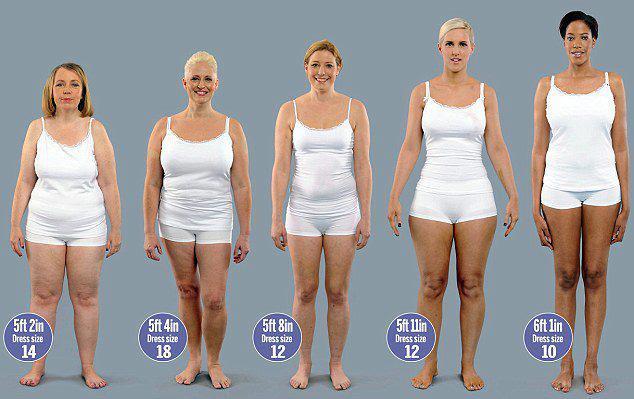The photo below shows five women who all weigh 150 pounds. Isn't is ...