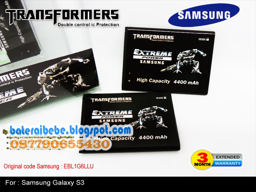 Baterai Double Power Samsung Transformer EBL1G6LLU
