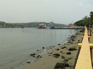 Ships anchored on Mandovi river off Panjim