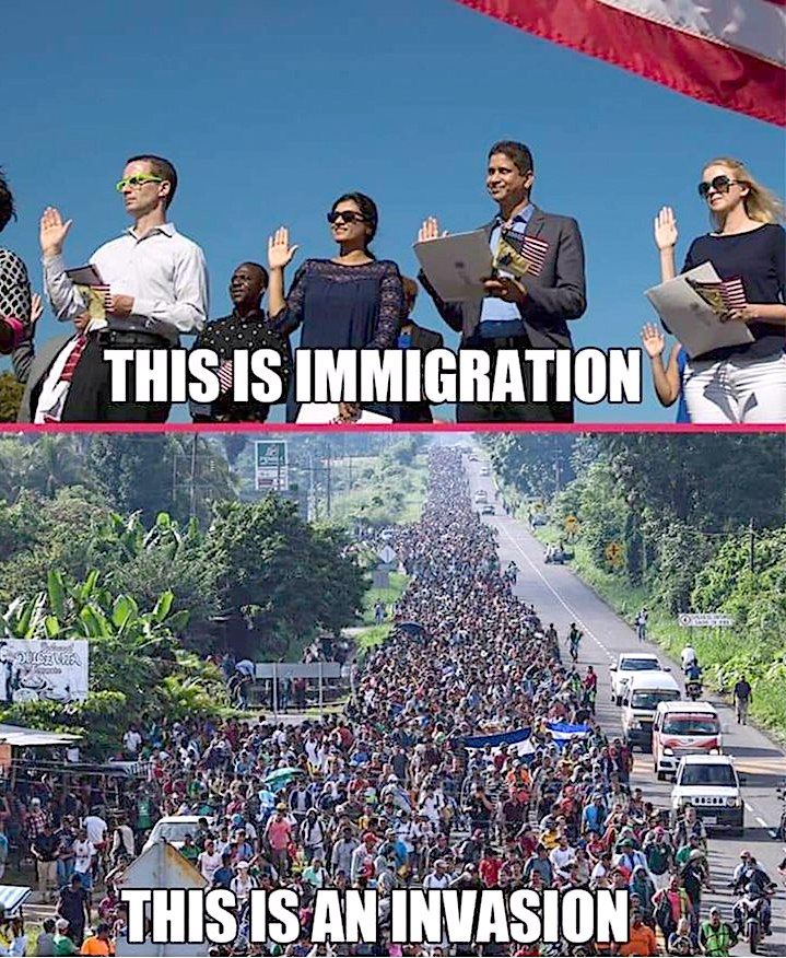 There IS a difference between legal immigration and an INVASION of our