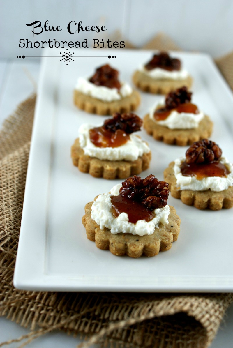 Authentic Suburban Gourmet Blue Cheese Shortbread Bites + New Years