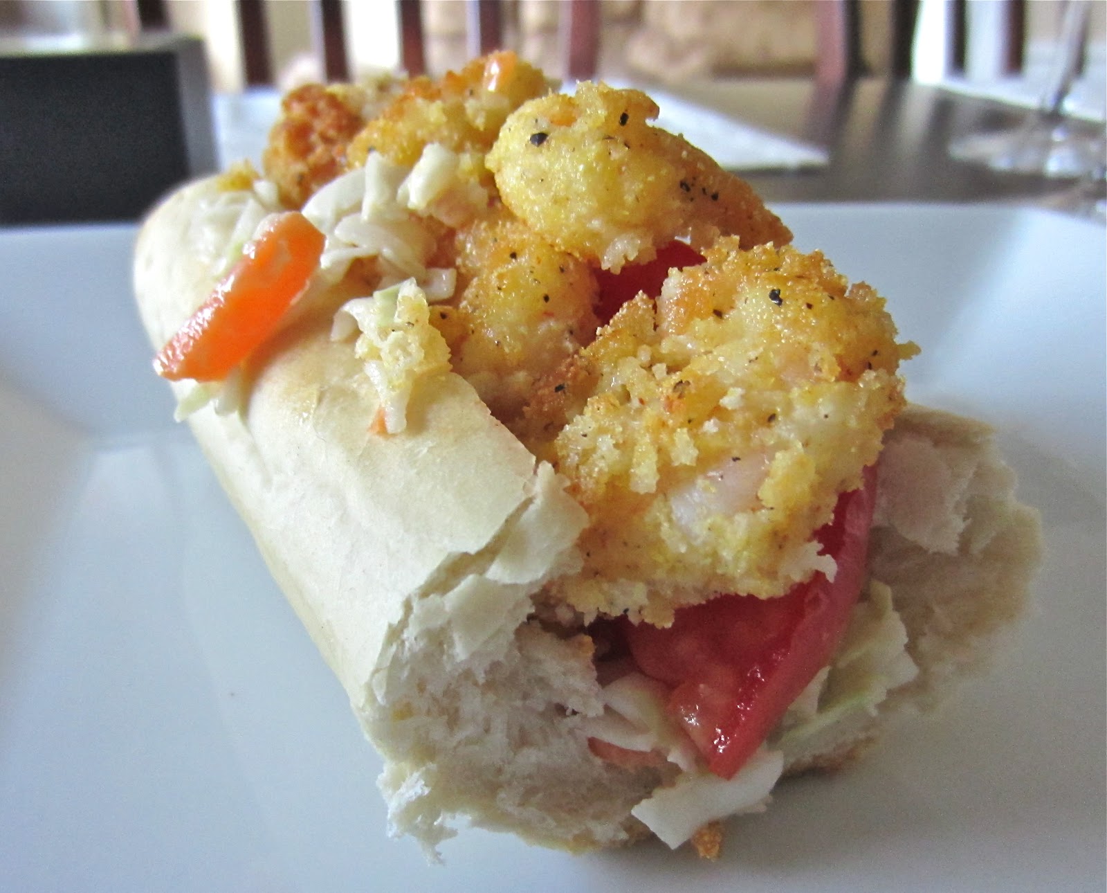 Little Mommy, Big Appetite Light and Spicy Shrimp Po'Boy Sandwiches