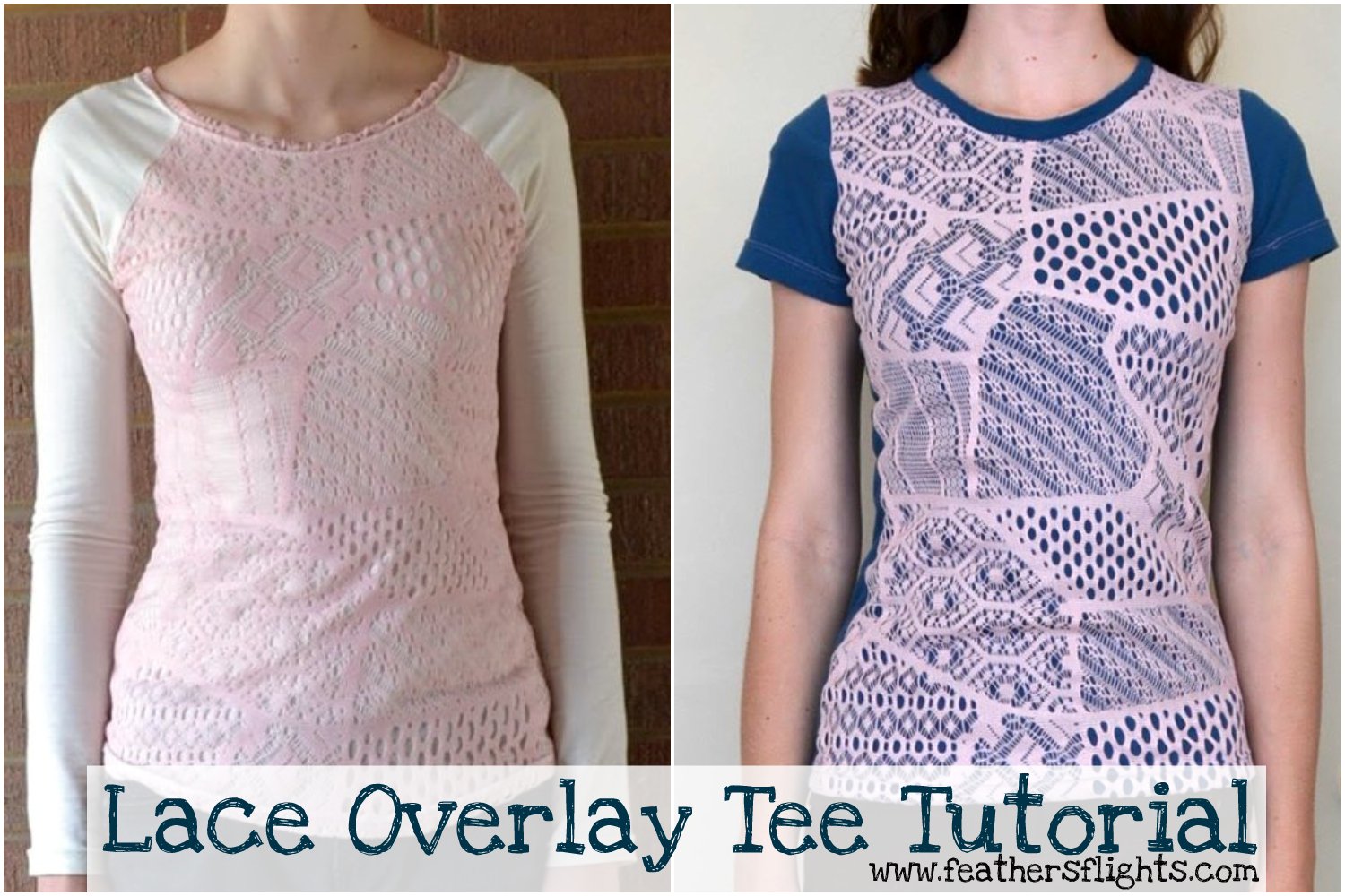 Lace Overlay Tee Tutorial • Heather Handmade