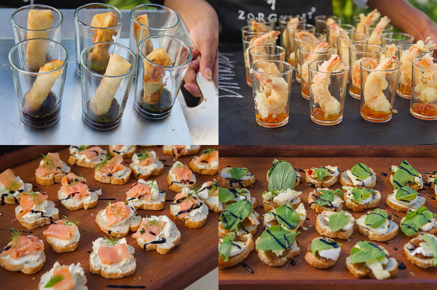 Food Canapes, Starters, Mains and Desserts
