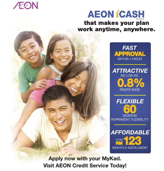 Pinjaman Peribadi Bank Dan Koperasi Aeon Icash Personal Loan