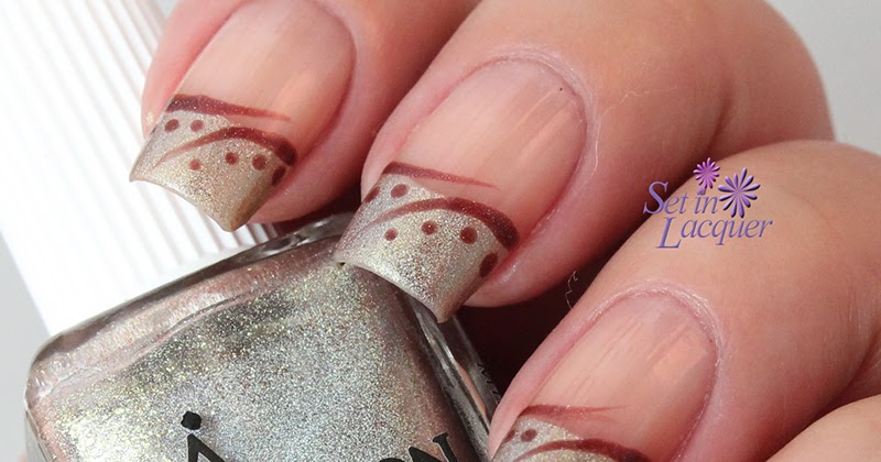 notd holographic french tip nail