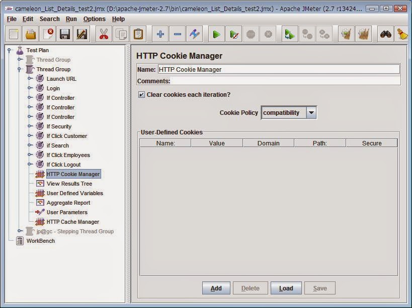 Performance Testing JMeter configuration of Cookie Manager, solution
