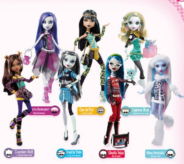 monster high muñecas nombres