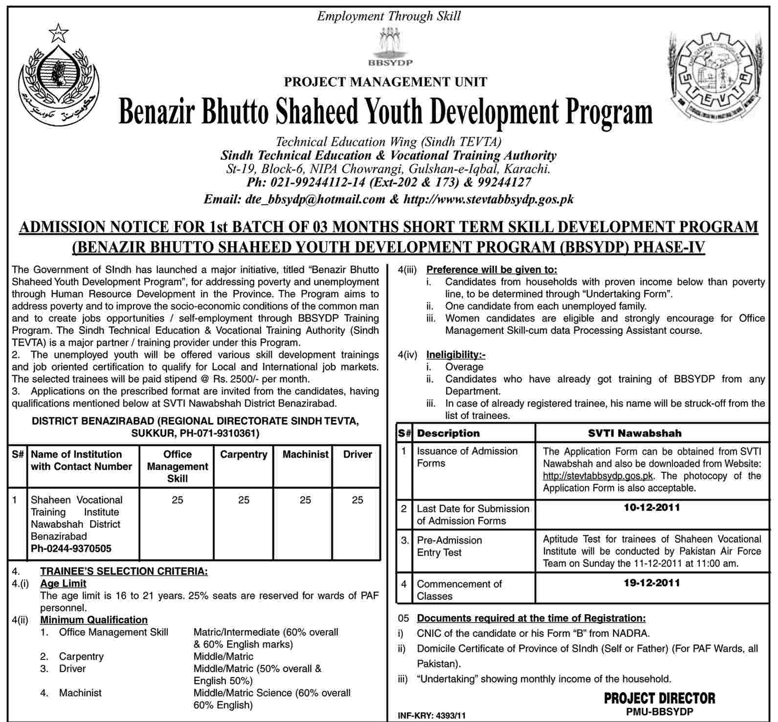 Benazir Youth Development Program Jobs in Pakistan,Career in Pakistan