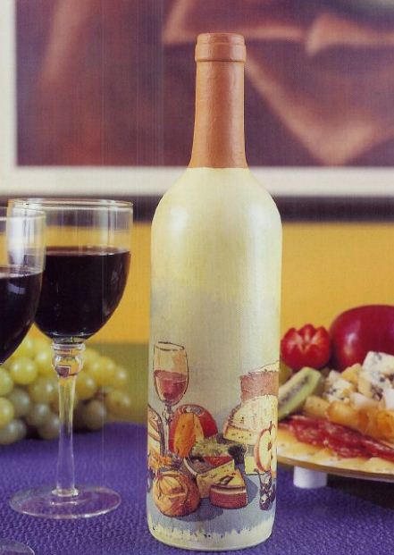 Botellas decoradas con Decoupage ~ Mimundomanual