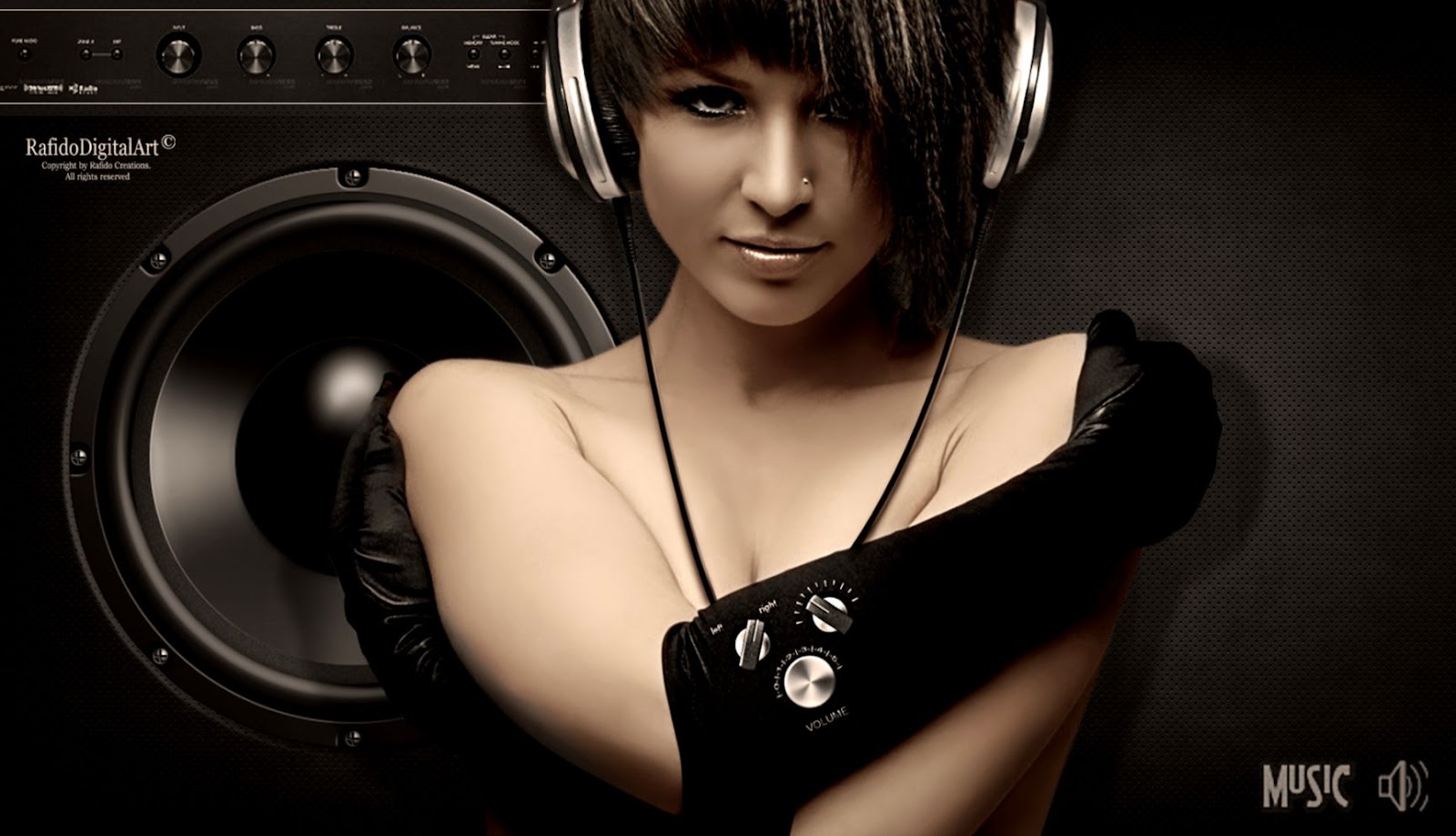 Dubstep Girl with Headphones Dubstep Girl with Headphones