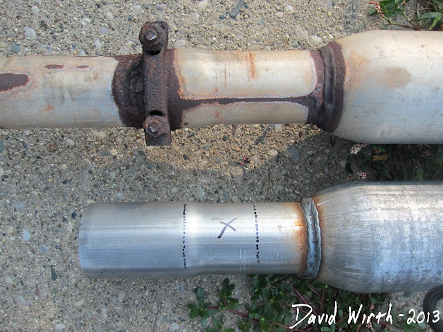 size resonator pipe repair, measure, cut