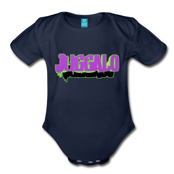 Juggalo Purple/green Organic Short Sleeve Baby Bodysuit