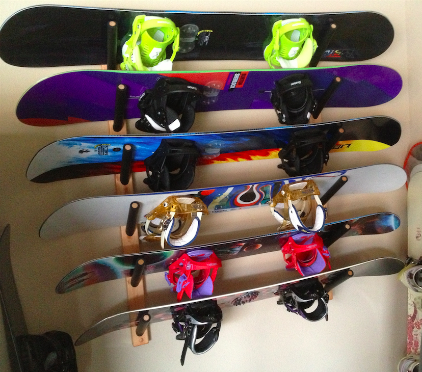 snowboard wall rack
