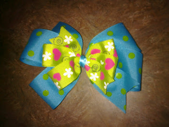 Blue/Green Bow