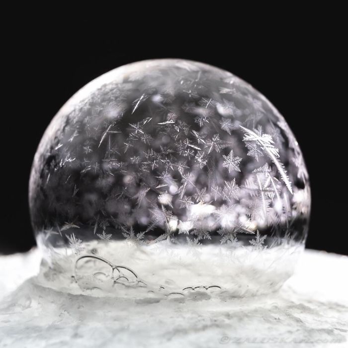 Soap Bubbles Freezing At -15 Celsius In Warsaw, Poland Soap Bubbles Freezing At -15 Celsius In Warsaw, Poland