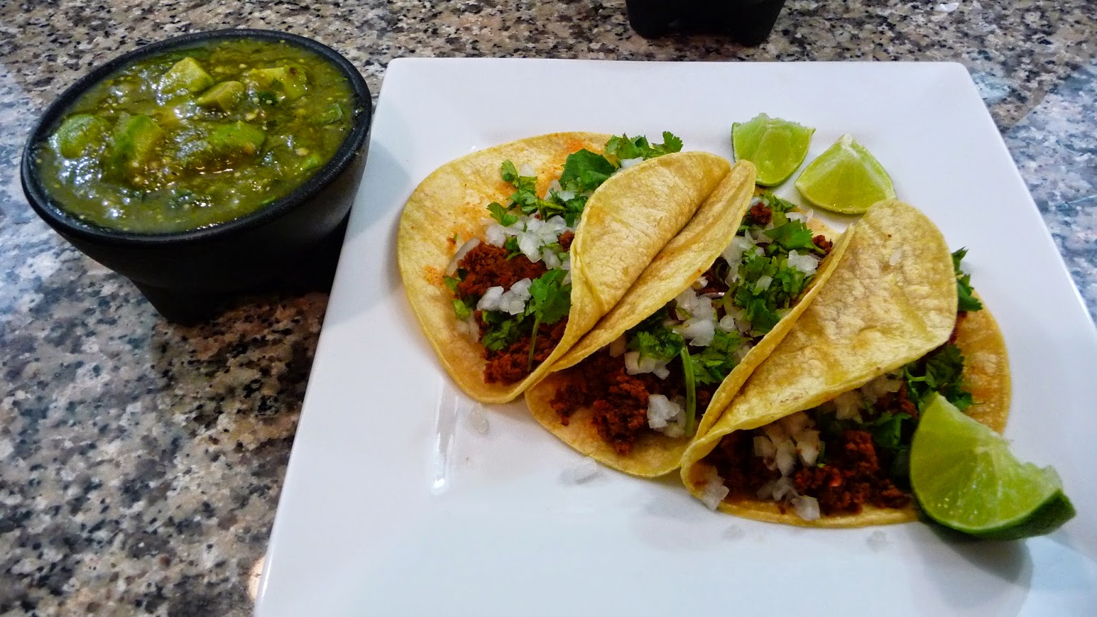 Tacos de Adobada and Green Salsa with Avocado Easy Cooking