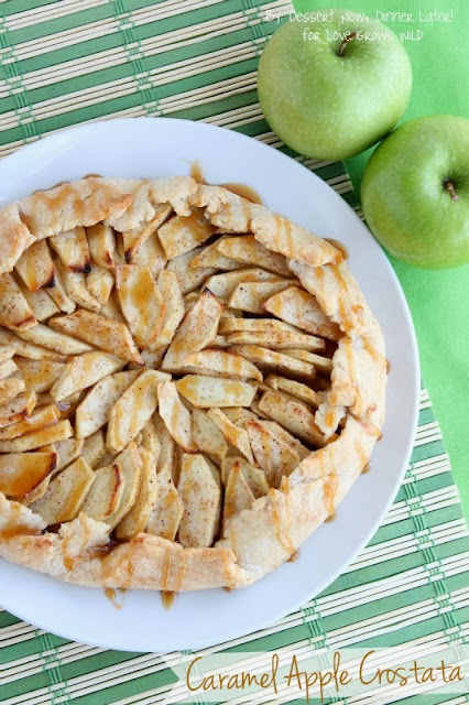 Caramel Apple Crostata combines the best flavors of Fall in this rustic-style dessert!