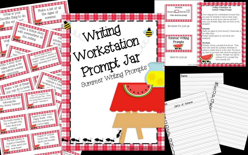 Pencils Books and Dirty Looks: Whew! Writing Prompt Jars for Every