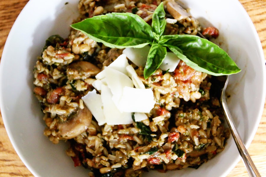 Pesto and SunDried Tomato Jasmine Rice PractiGanic Vegetarian