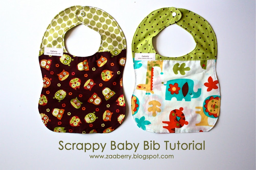 Zaaberry Scrappy Baby Bib Tutorial
