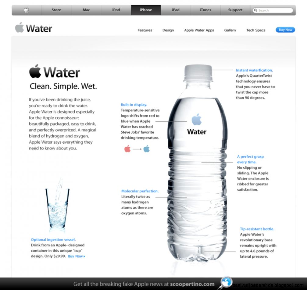 Apple blasts into supermarkets with revolutionary Apple Water Apple blasts into supermarkets with revolutionary Apple Water